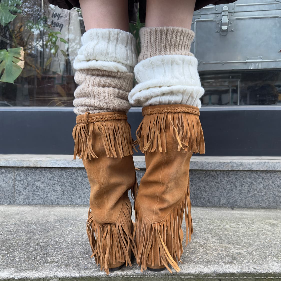 00s 샘 에델만 스웨이드 프린지 포인트 부츠 상품이미지10