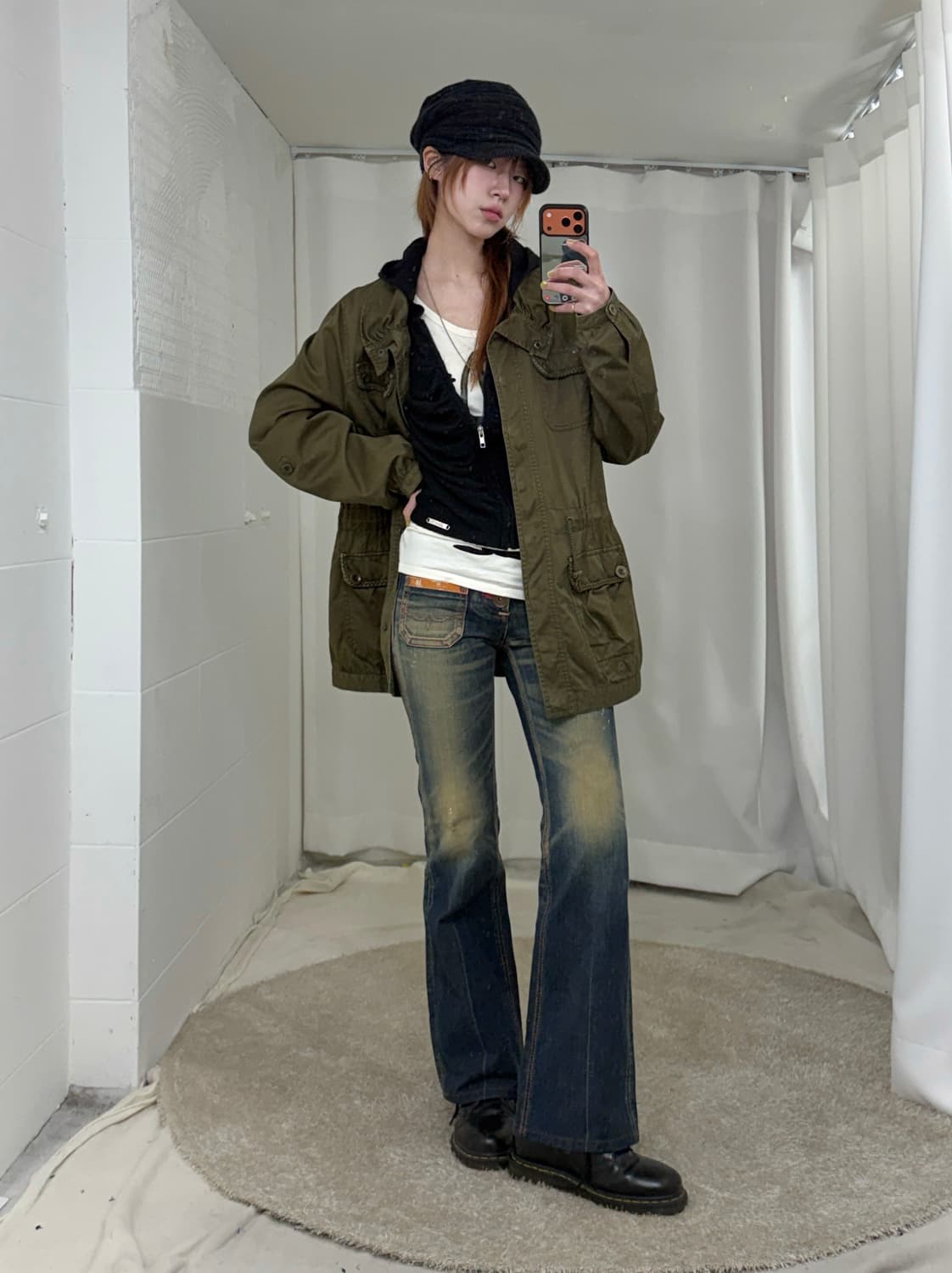 에드윈 브라운 웨스턴 펑크 딱붙 코디 세트 상품이미지1