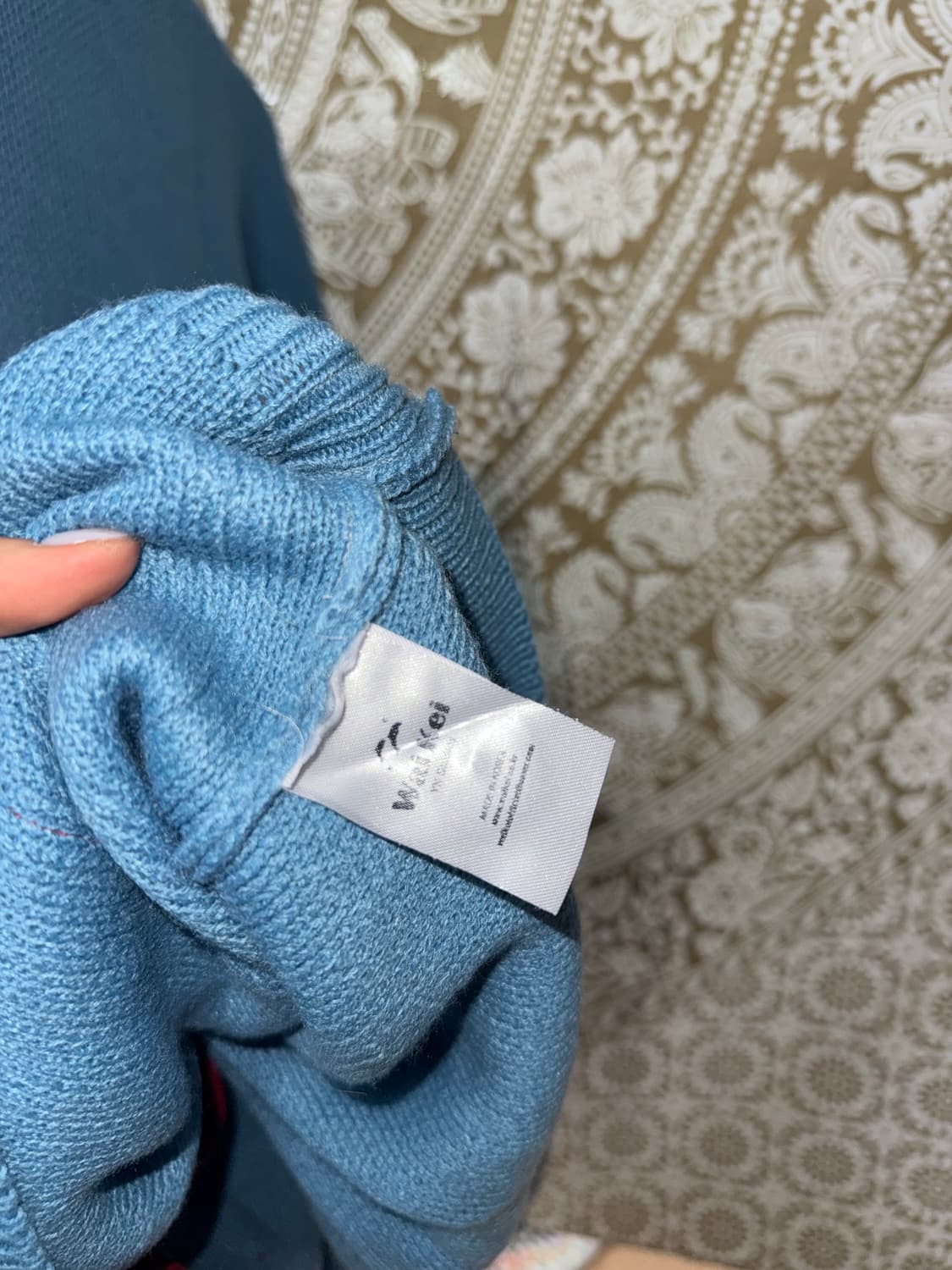 WAI KEI 투톤 배색 니트 가디건  상품이미지7