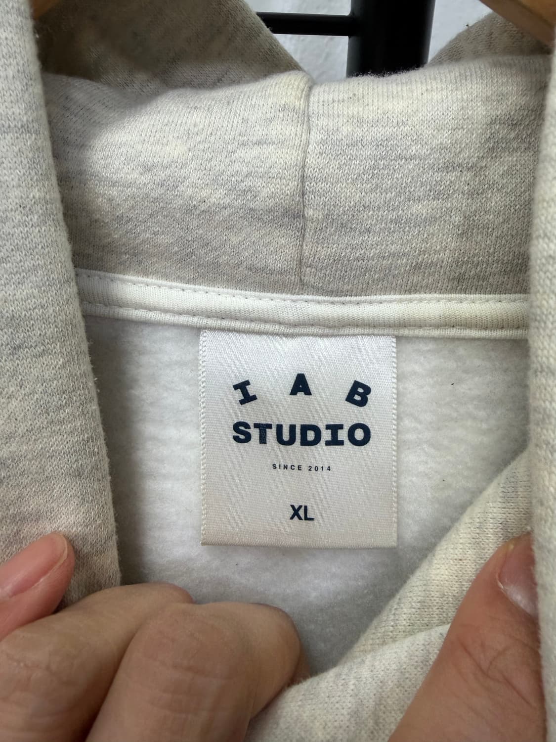 정품) 아이앱스튜디오 기모 후드티 라이트그레이 XL 상품이미지7