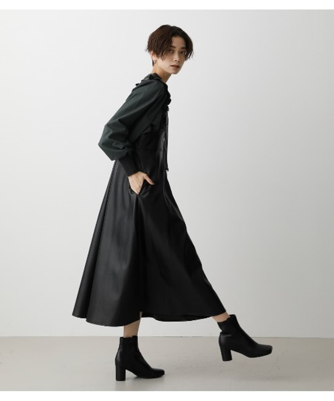 [s] AZUL BY MOUSSY 일본 브랜드 페이크 레더 가죽 스커트 상품이미지4