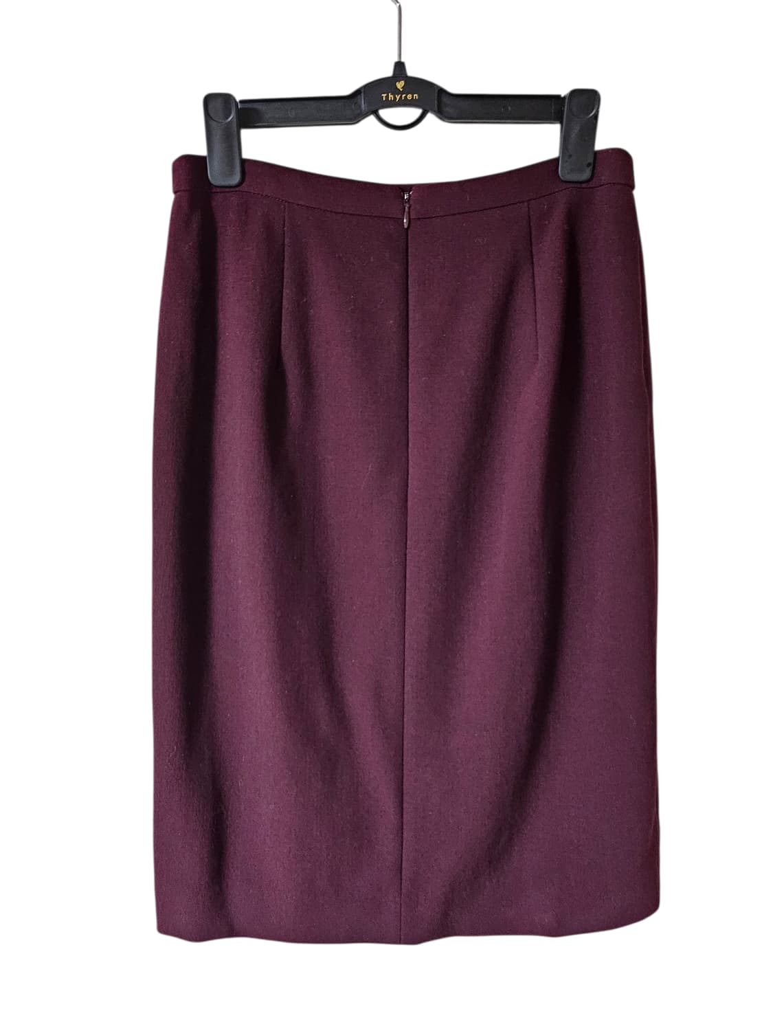 질스튜어트뉴욕 버건디 진주버튼 슬릿 스커트 56cm H라인 정장 출근룩 상품이미지8