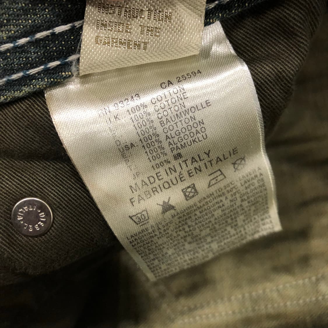 데드스탁 디젤 TIMMEN 워시드 카우레더 포켓 워싱 데님 팬츠 상품이미지9