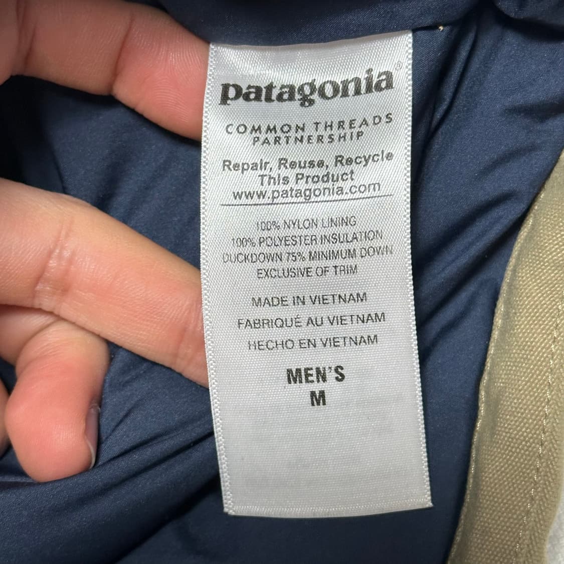 Patagonia 덕다운 비비 투톤 배색 베스트 상품이미지4
