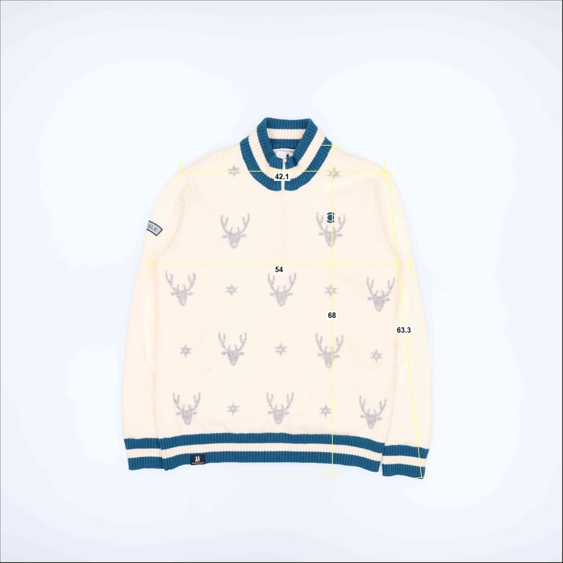 [105] 와이드앵글 남성 골프 반집업 모 방풍 니트 자켓 N6845 상품이미지7