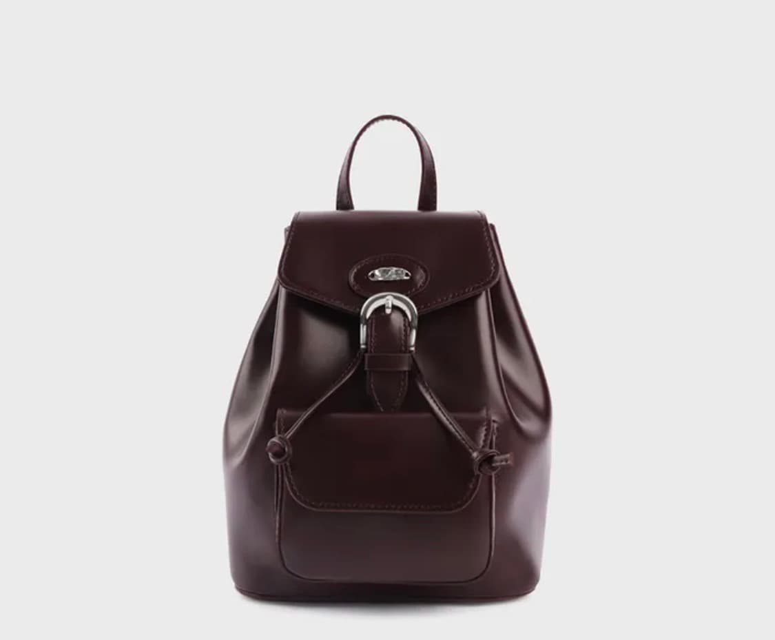 Nute Buckle Backpack Mini_Choco brown 상품이미지2