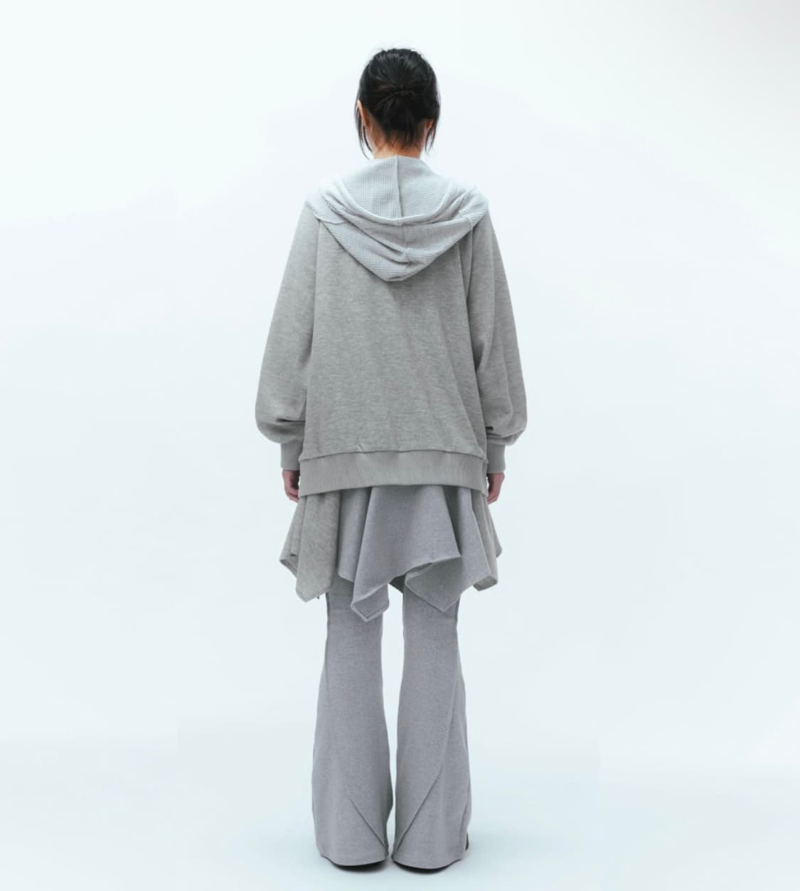 코이세이오 폴딩 언발란스 스커트 라이트 그레이 상품이미지4