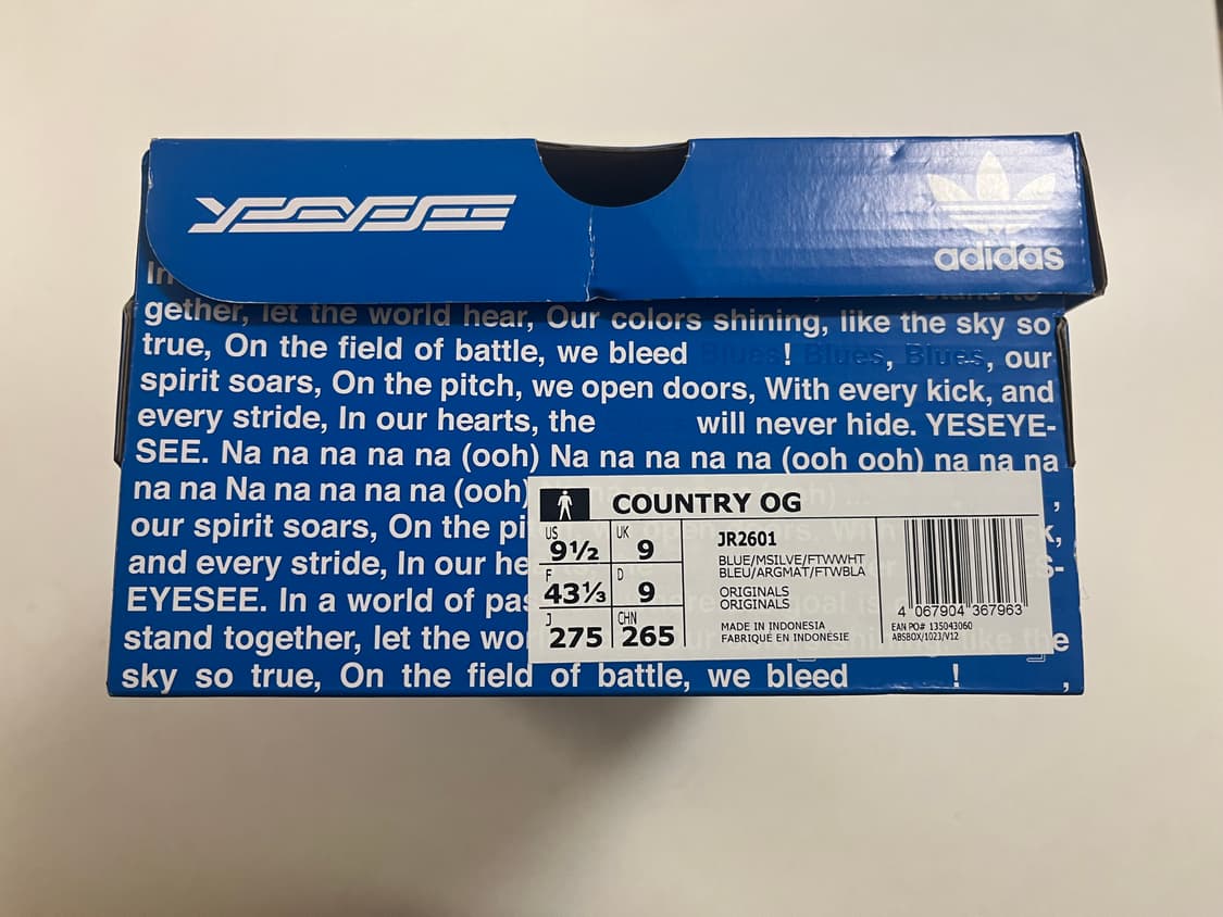 [275] 아디다스 x 예스아이씨 컨트리 OG 블루 매트 실버 상품이미지3