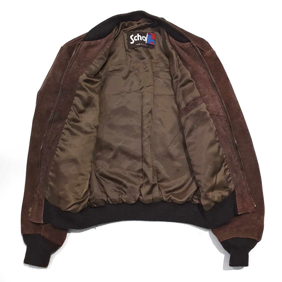 schott 빈티지 스웨이드 블루종 봄버 자켓 (100~105) 상품이미지7