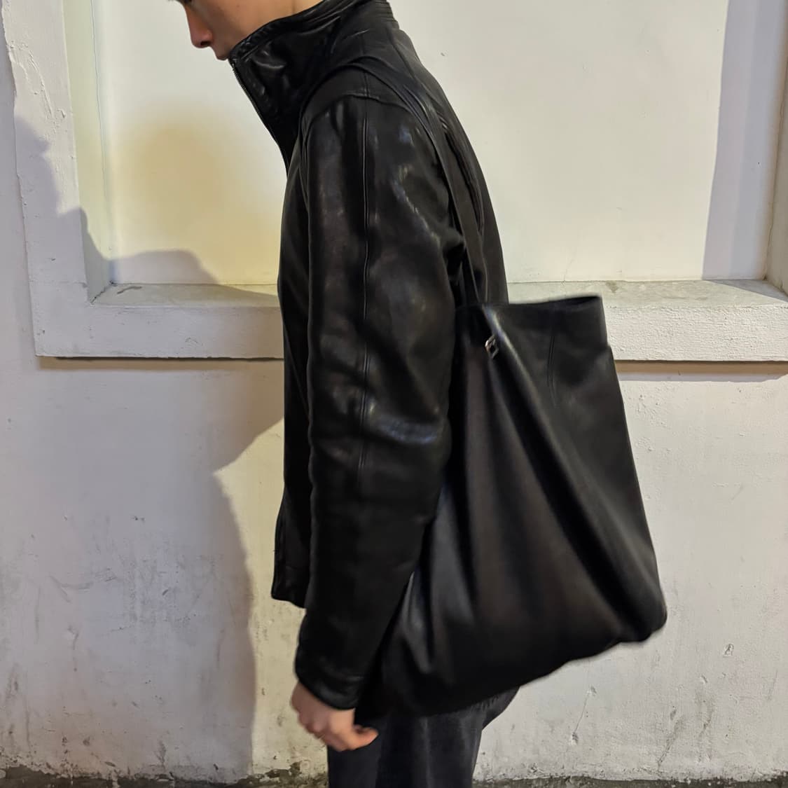 vtg lambskin high neck jacket 상품이미지7