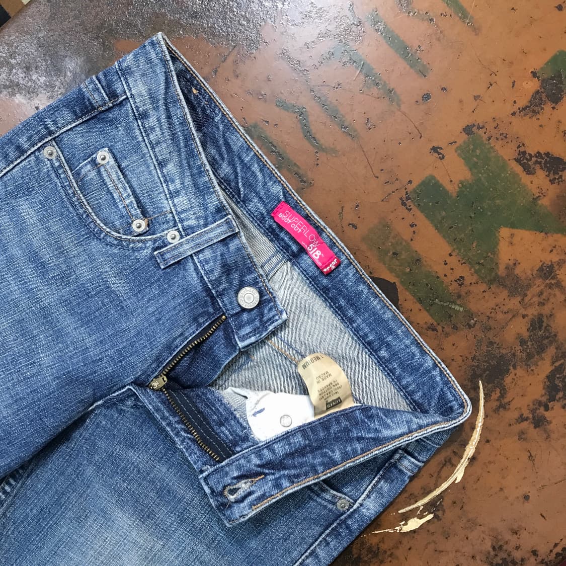 리바이스 518 중청 부츠컷 데님 팬츠 허리 28 사이즈 상품이미지4