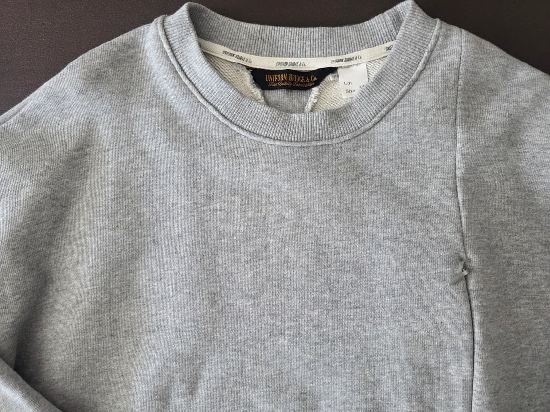 유니폼브릿지 맨투맨 롱슬리브 라운드 티셔츠 라이트 그레이 M 상품이미지6