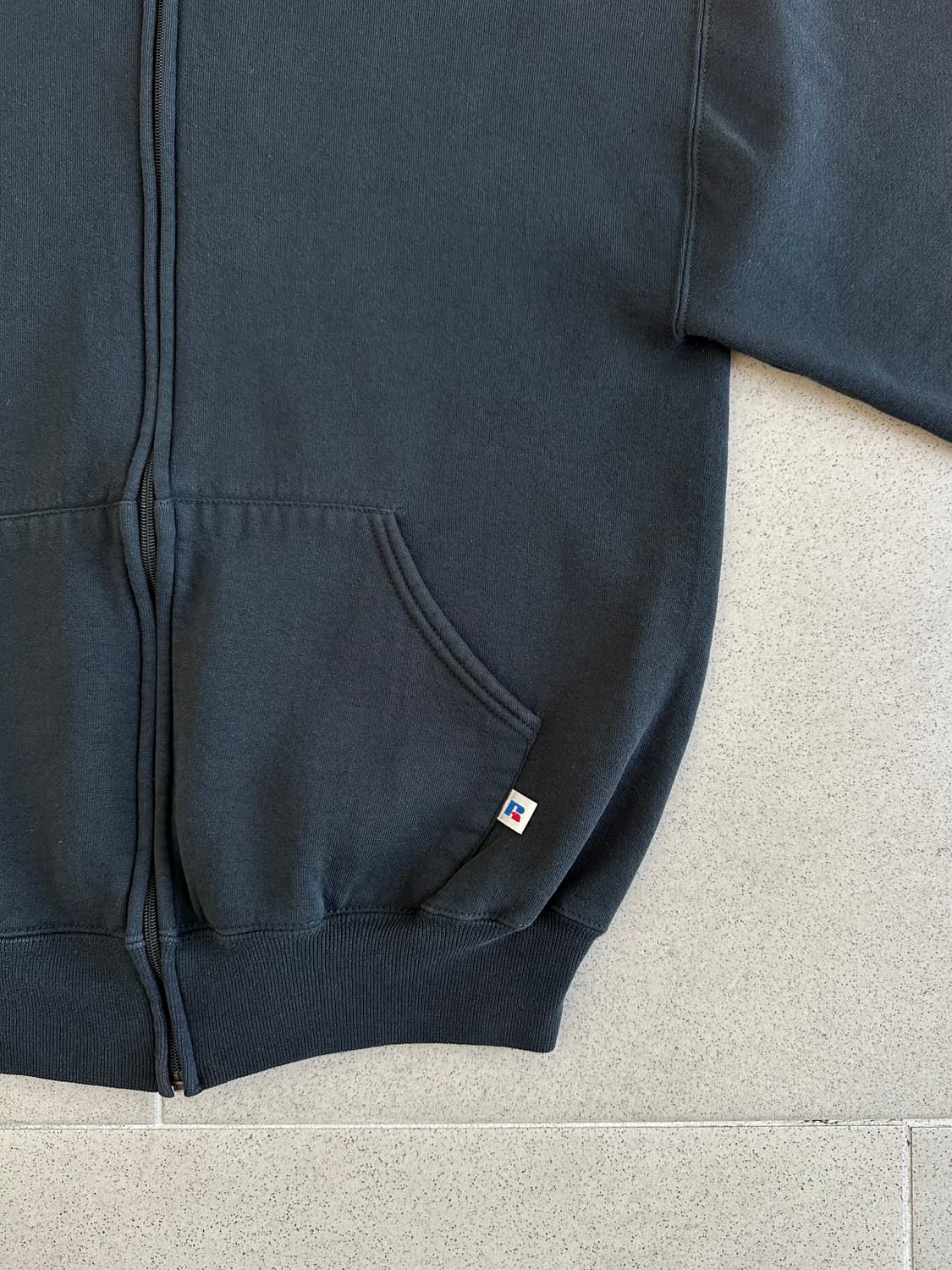 90s 빈티지 러셀 후드집업 블랙 M 상품이미지3