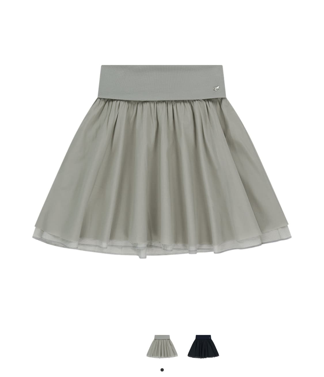 코이세이오 더블 셔링 스커트 그레이 상품이미지1