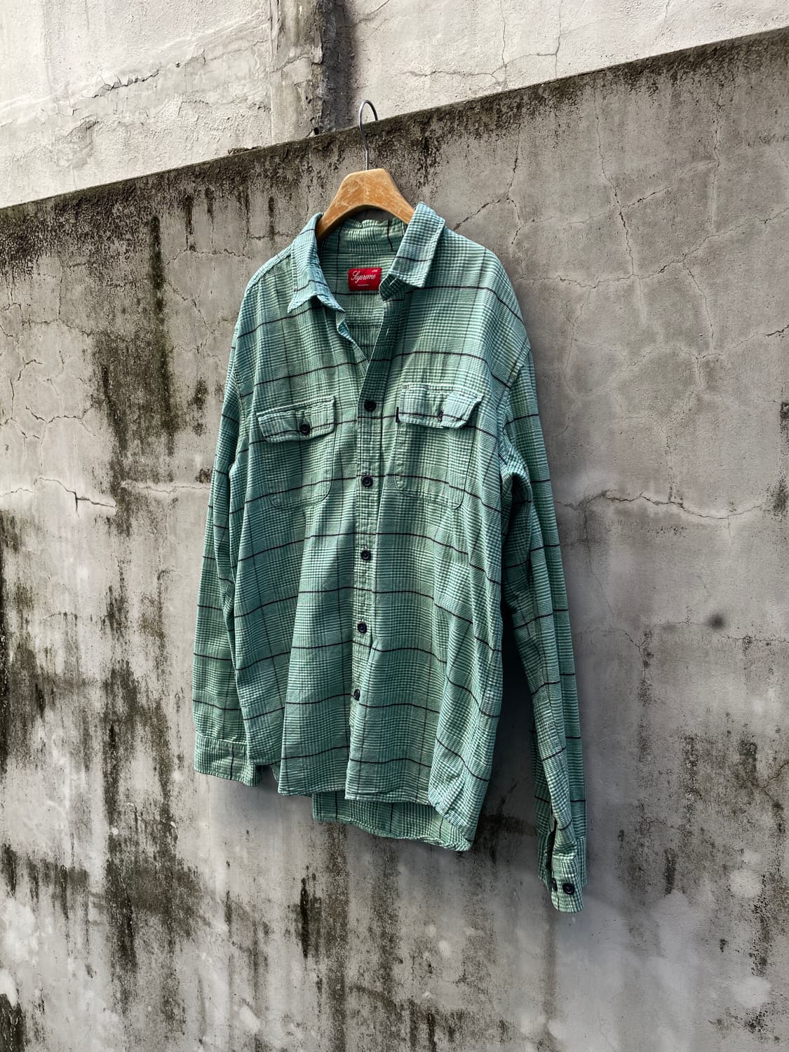 Supreme Green Flannel Check Shirt 상품이미지3
