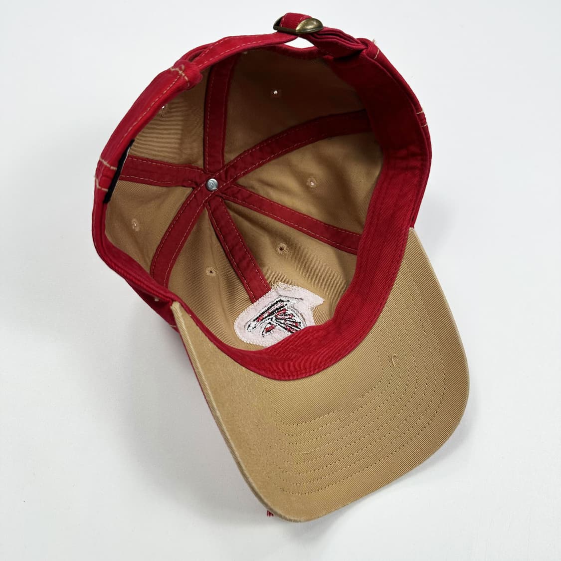 VTG 빈티지 레드 데미지 볼캡 모자 상품이미지4