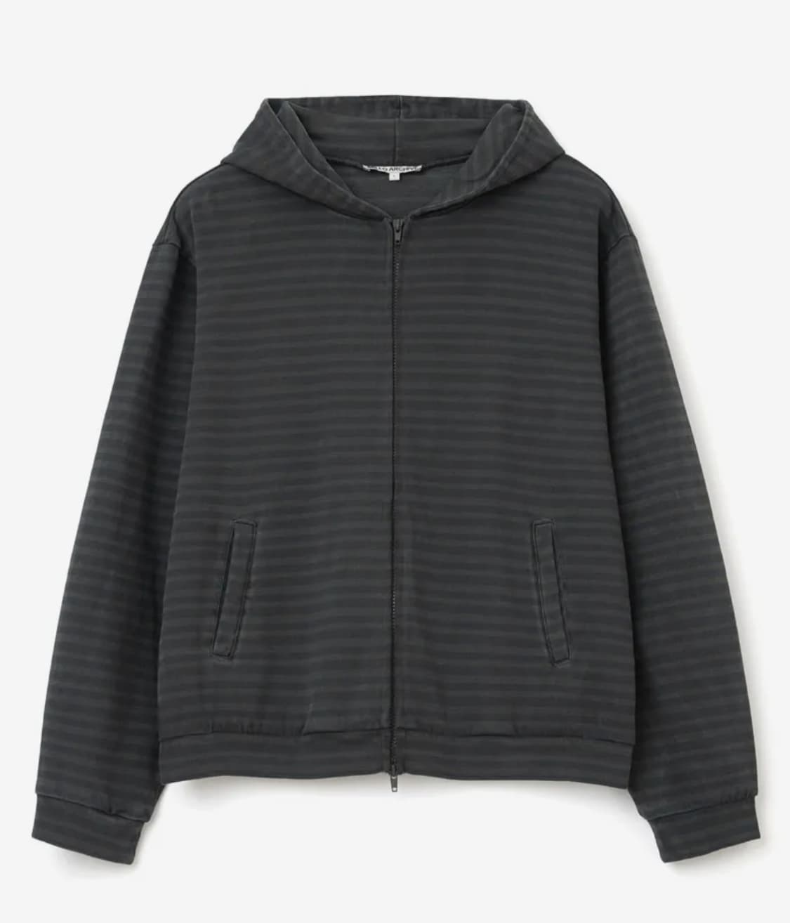 밀로 아카이브 스트라이프 후드집업 차콜 상품이미지1
