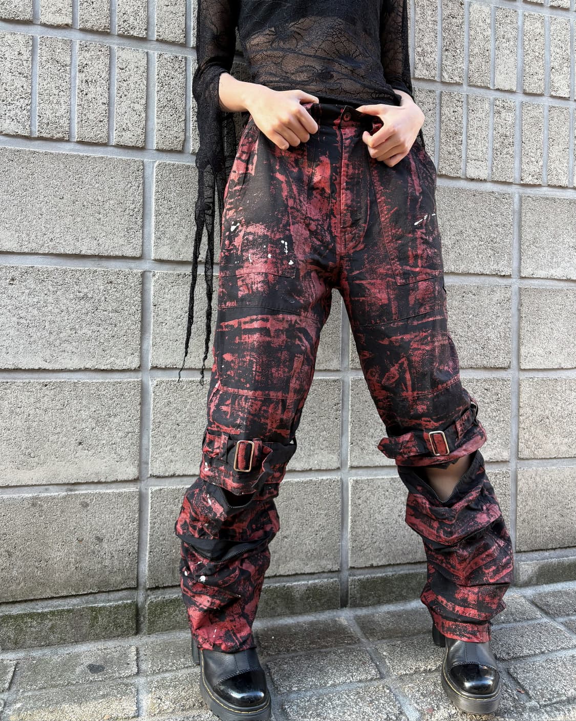 올 페인팅 디테일 레이버 팬츠 상품이미지9