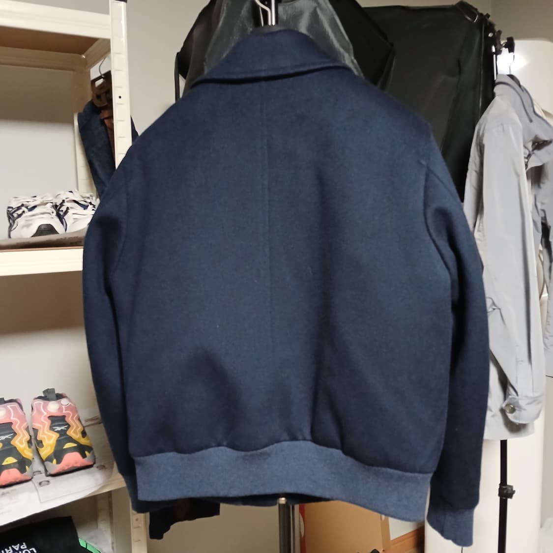 solew 소루 울 모직 캐시미어 블루종 점퍼 누빔 자켓 상품이미지7