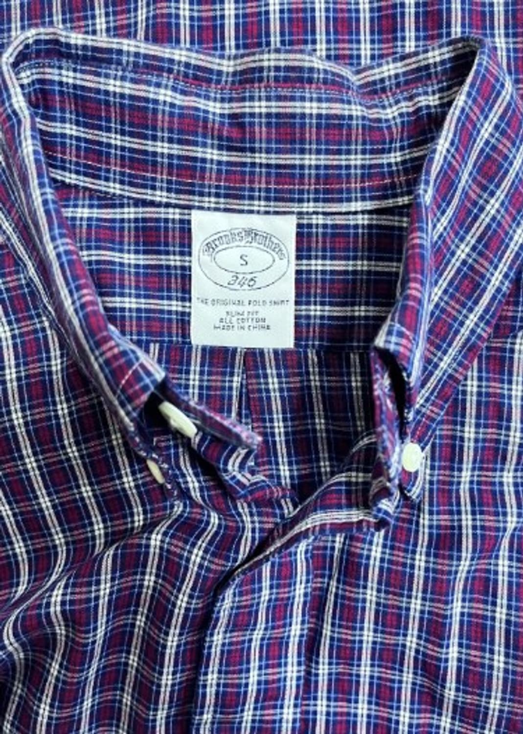 브룩스브라더스 남성 체크긴팔면셔츠 S사이즈 상품이미지4