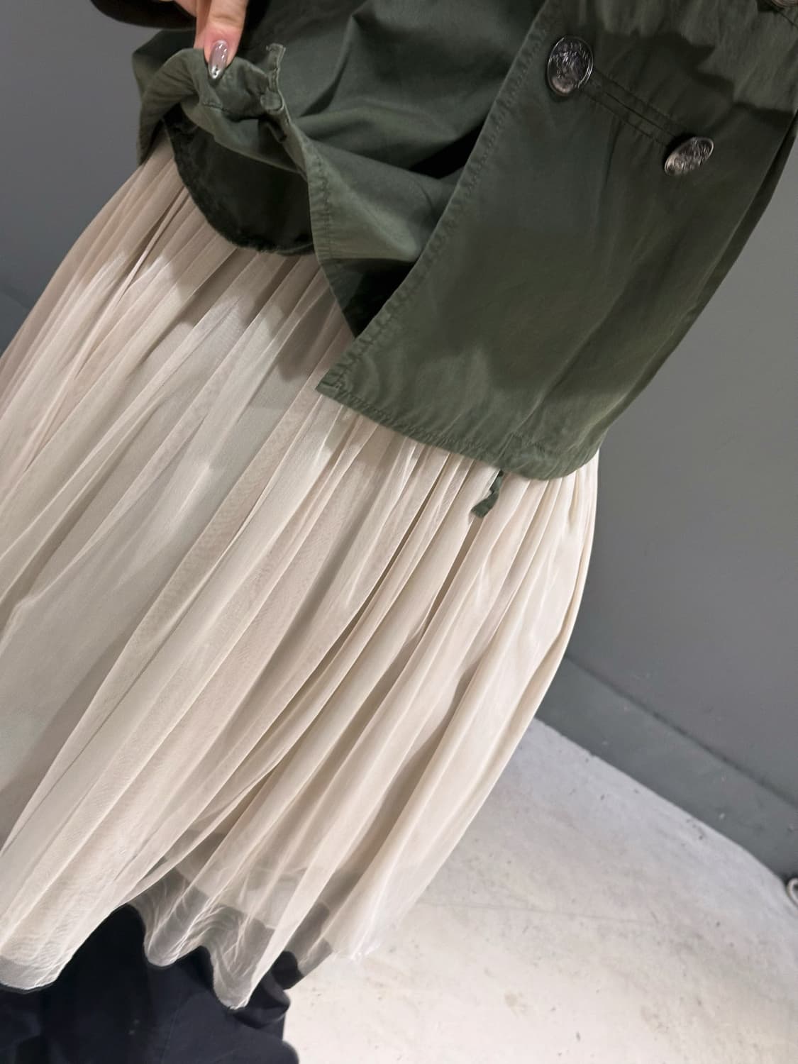 double button detail hood jacket 상품이미지4