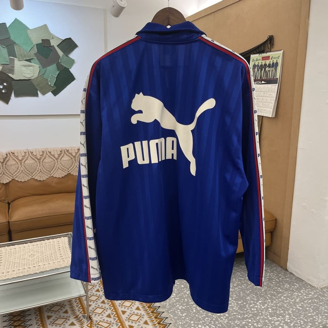 푸마 재팬 올드스쿨 레트로 펑크 빅로고 져지 집업 XL C11172 상품이미지4