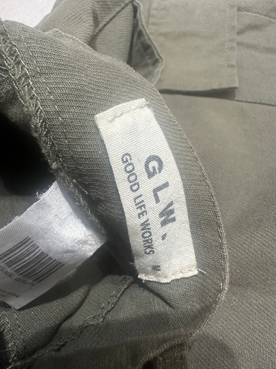 굿라이프웍스 와이드 빅포켓 밴딩 카고팬츠 카키 상품이미지6