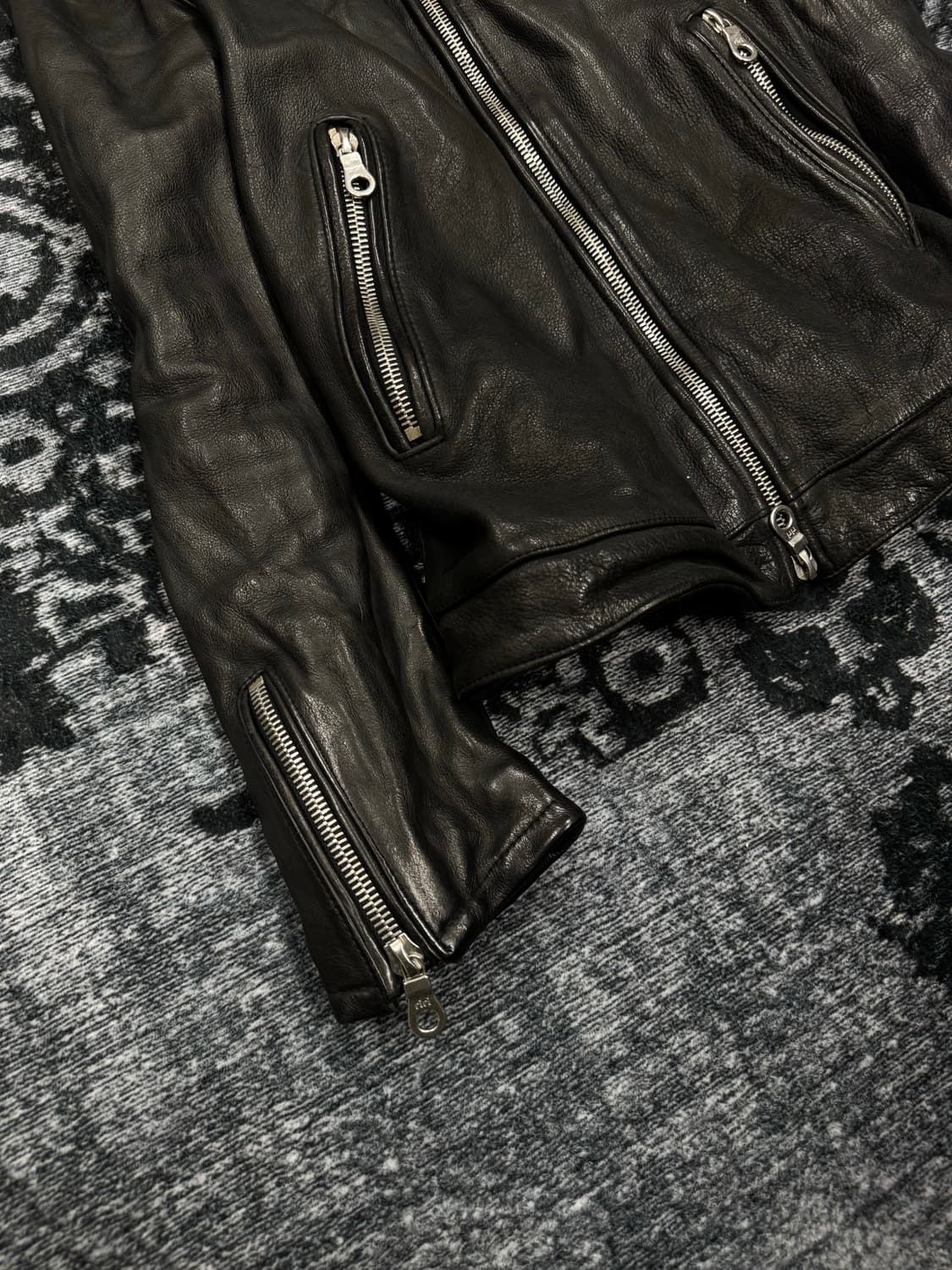 Luv maison cow skin single rider jacket 상품이미지4