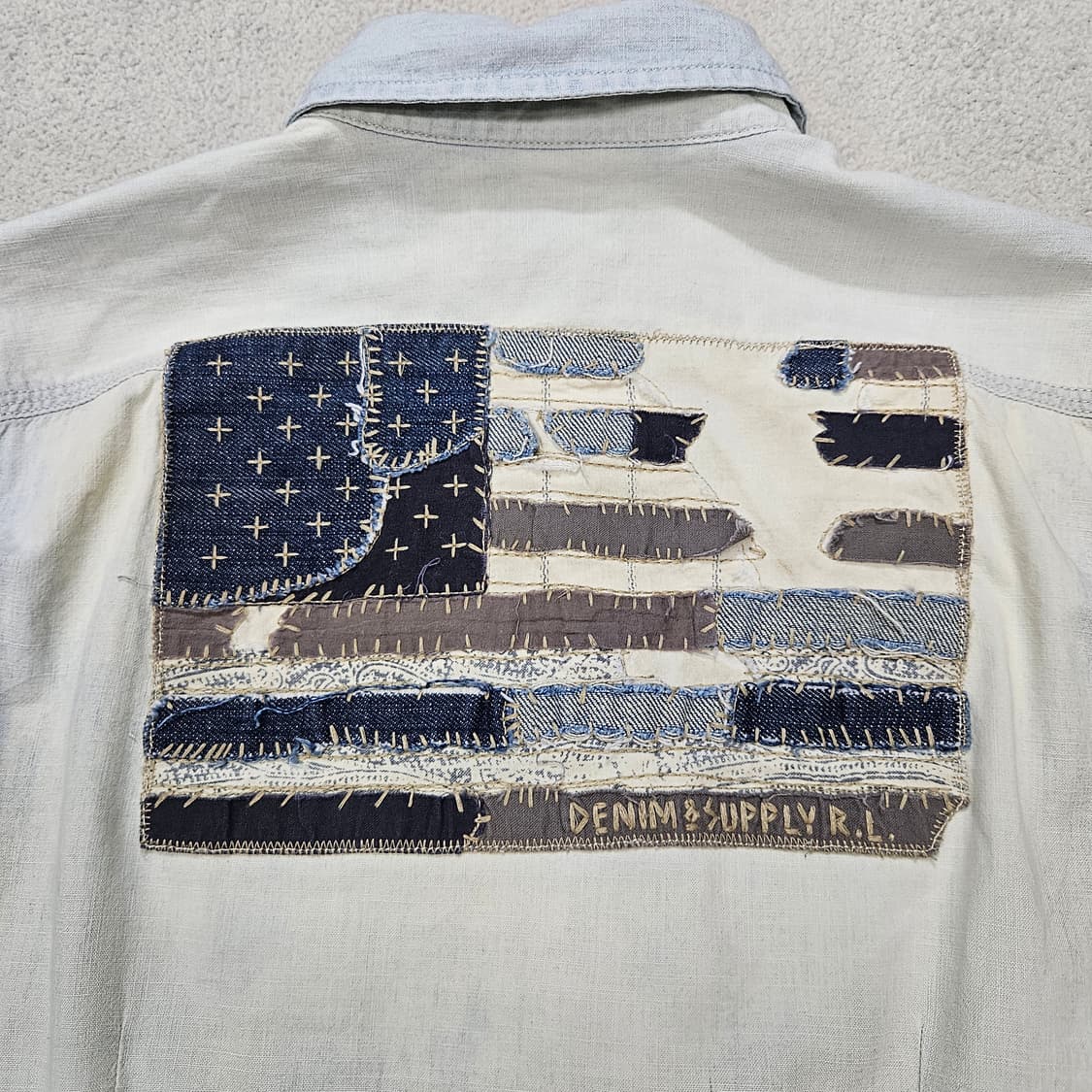 데님앤서플라이 성조기 샴브레이 셔츠 S 상품이미지3