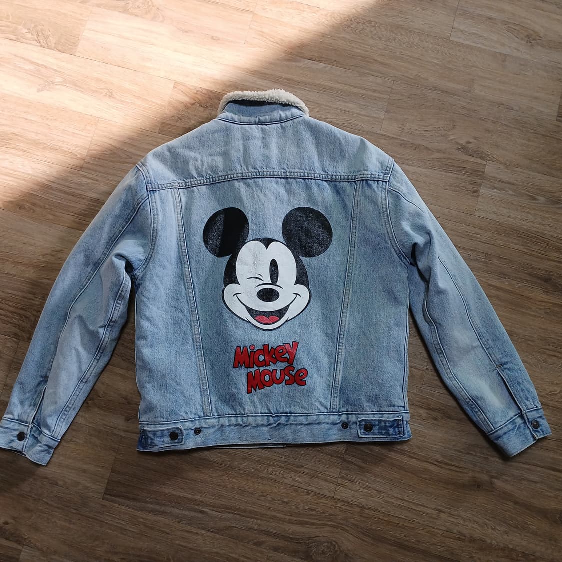 levis 리바이스 미키마우스 양털 쉐르파 데님 자켓 연청 청자켓 상품이미지5