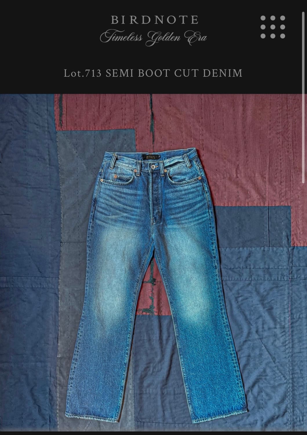<구매글> 버드노트 Lot.713 세미 부츠컷 32사이즈 상품이미지1