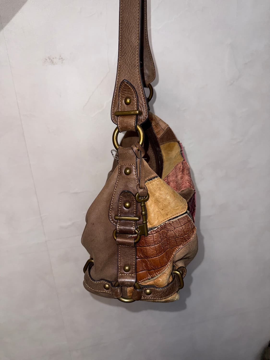Fossil brown bohemian flower buckle 숄더백 상품이미지3