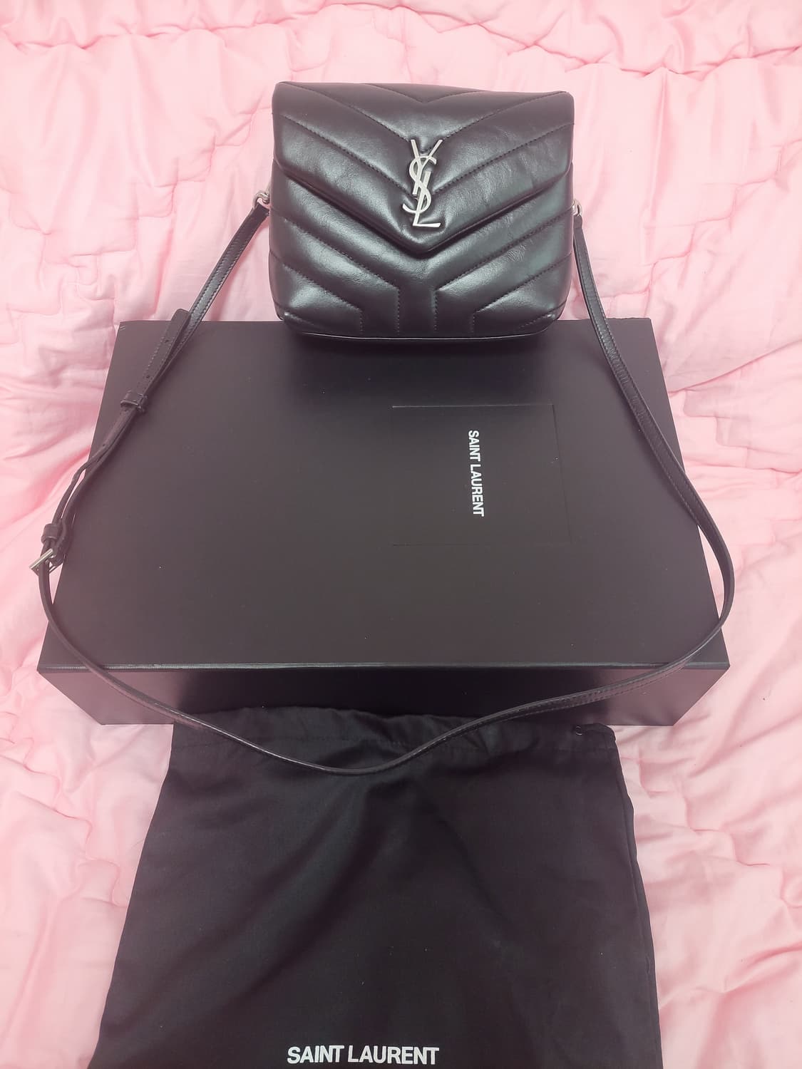 정품)급처상태좋음!생로랑 토이 루루백 블랙 YSL마틀라쎄은장 가방크로스백 상품이미지2