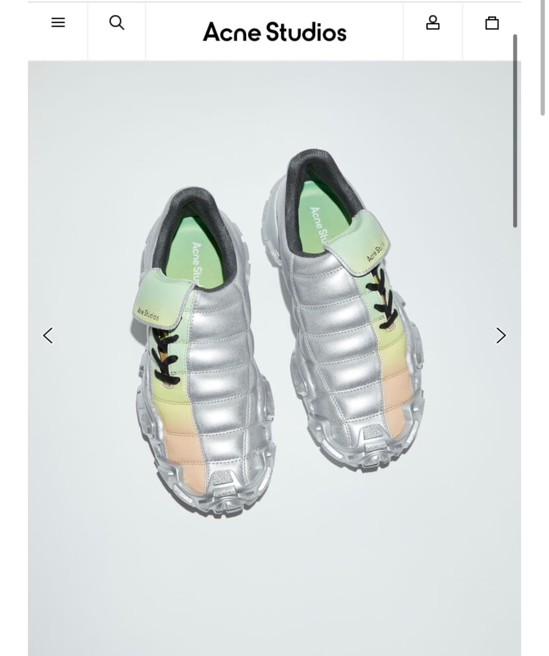 아크네스튜디오 실버청키스니커즈 상품이미지1