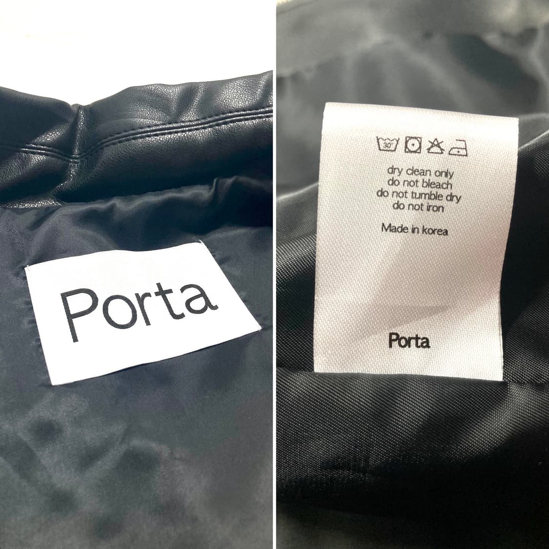 더 포르타 23fw 콘트라베이스 레더 자켓 100-105 상품이미지7