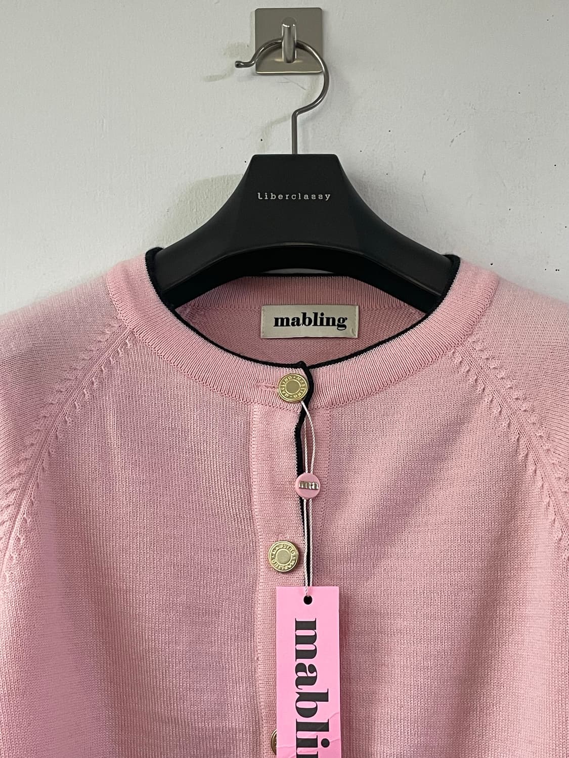 마블링(mabling) 컬러가디건 핑크 새상품 상품이미지2