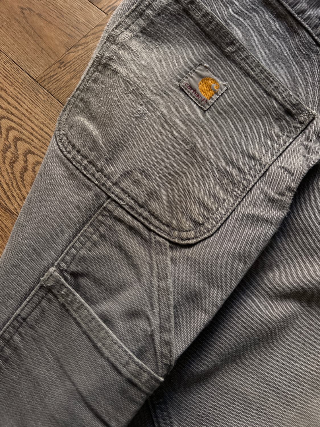[31]칼하트 USA 더티워싱 그레이 싱글니 워크 팬츠 상품이미지7