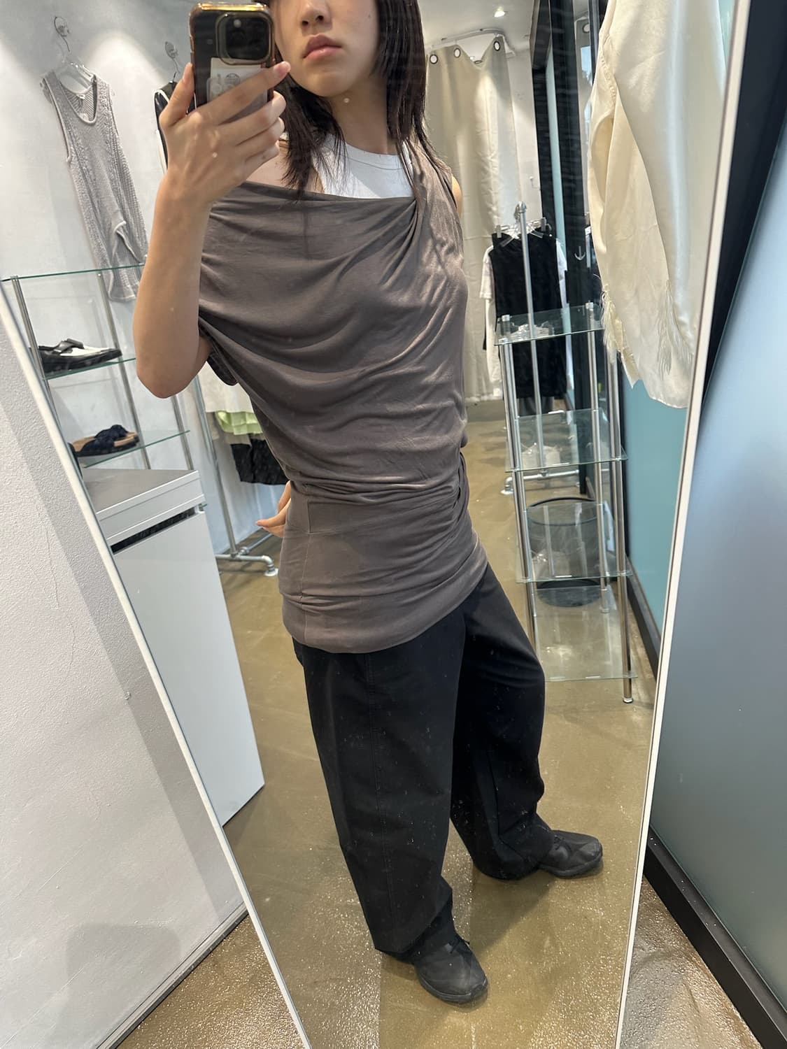 Helmut Lang Drape Midi Dress 상품이미지6