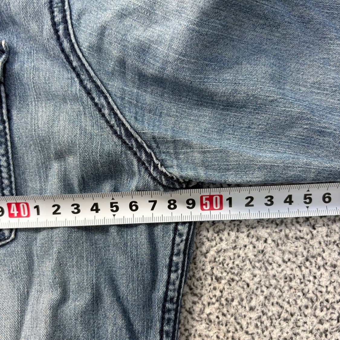 M 디키즈 청 데님 셔츠 남방 0528J 상품이미지5