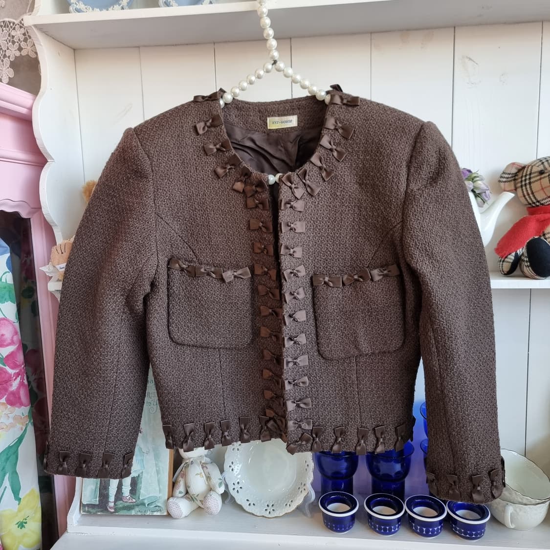 빈티지 리본 트위드 자켓 상품이미지1