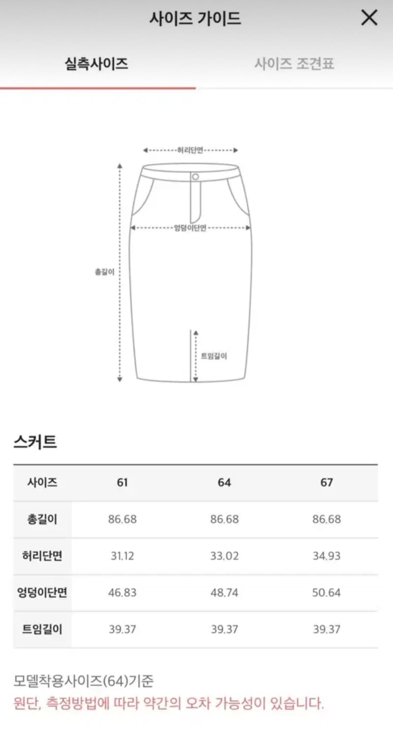 타임 버튼 패널 스커트 55사이즈 상품이미지9