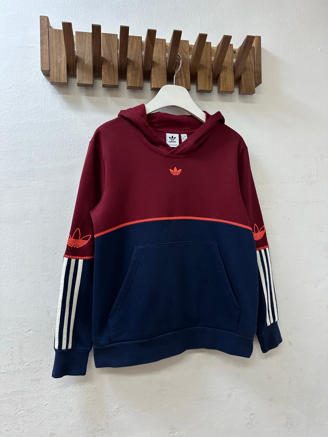 아디다스 Adidas 오리지널스 투톤 트레포일 로고 후드티 상품이미지2