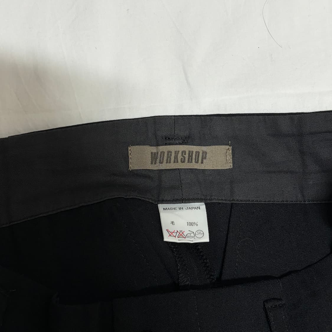 요지야마모토 Workshop 울 턱 팬츠 상품이미지3