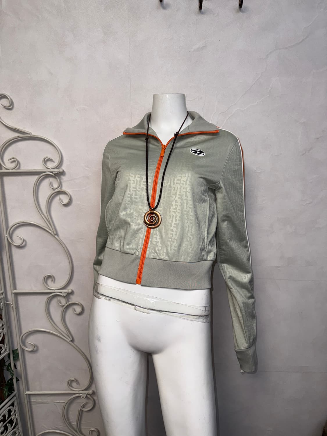 DIESEL f-macsy track jersey gray M 상품이미지8