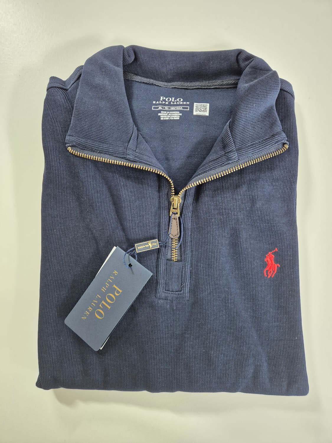 폴로 코튼 반집업 L, XL (새상품) 상품이미지4