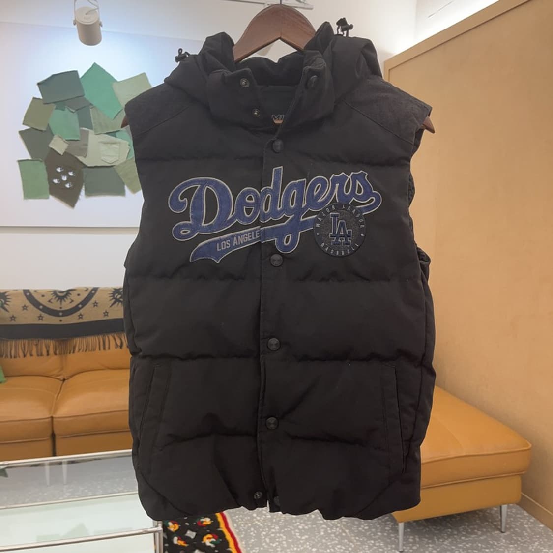 MLB LA다저스 올드스쿨 레트로 빈티지 패딩 조끼 95 C08281 상품이미지3