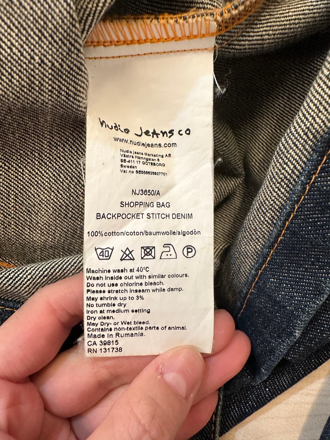 누디진 데님 에코백 상품이미지5