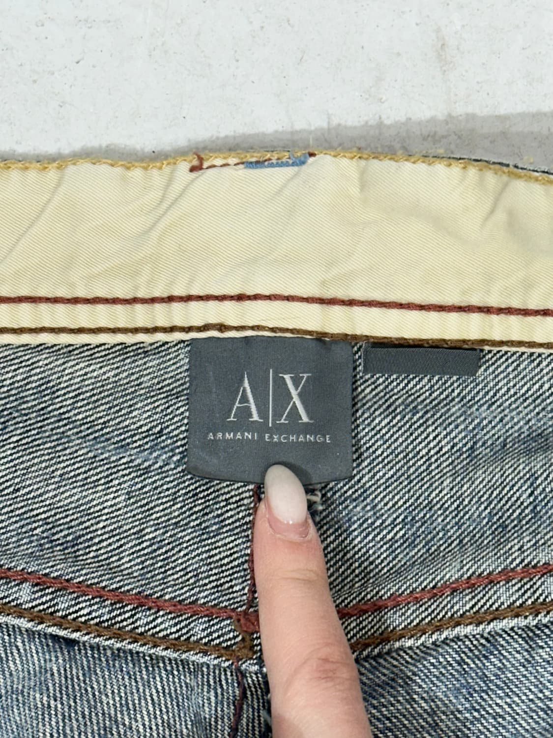 아르마니 중청 알마니 와이드 워싱 데님 팬츠 청바지  상품이미지7