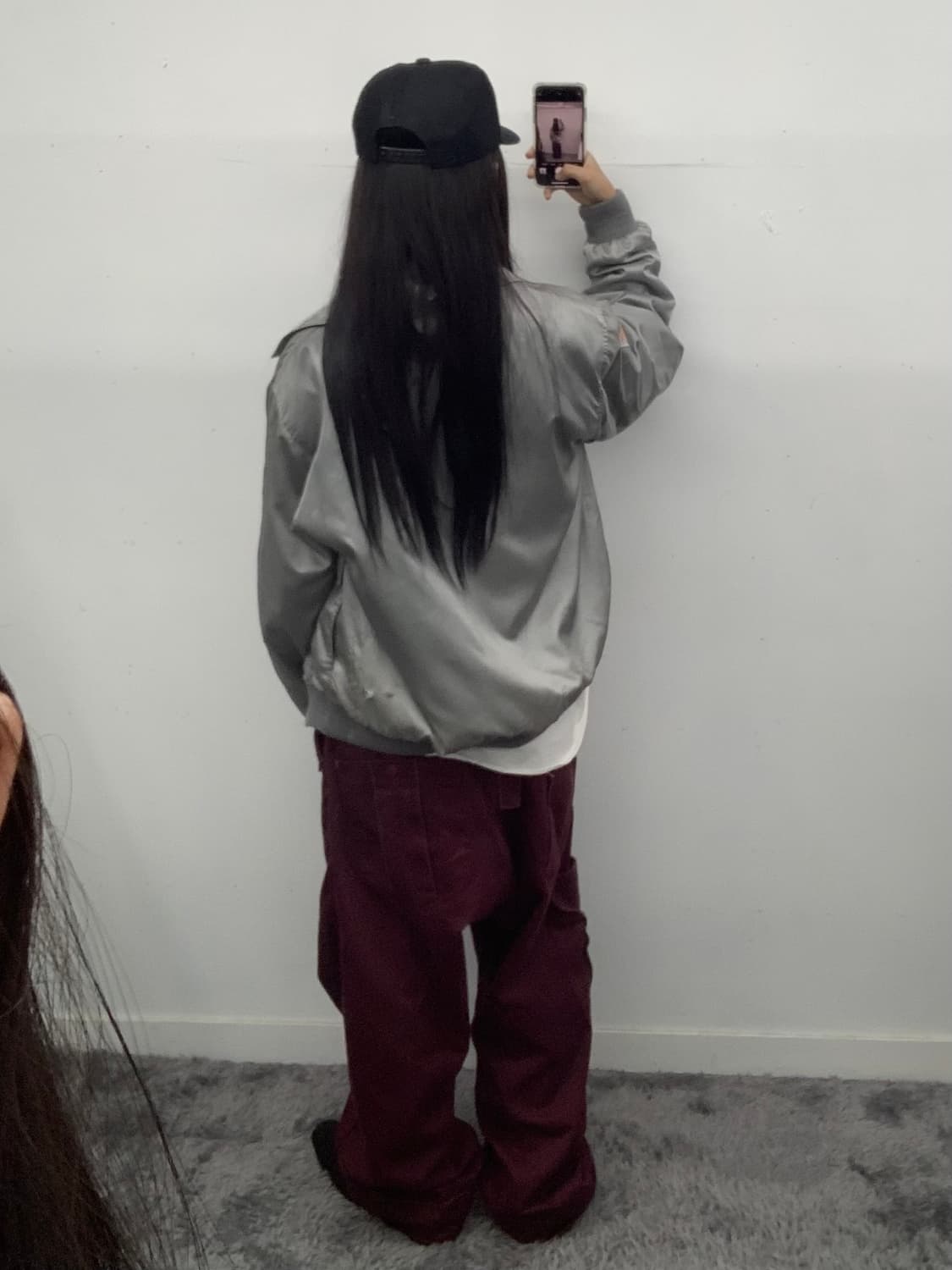버건디 디테일 카고 팬츠 상품이미지5