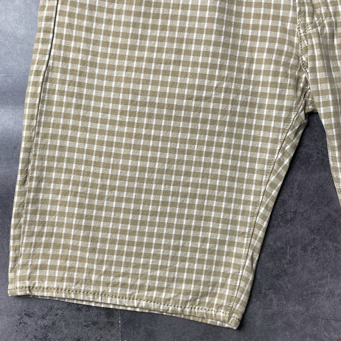 LEVI'S 리바이스504 베이지 체크 코튼 하프팬츠 A01202 상품이미지4